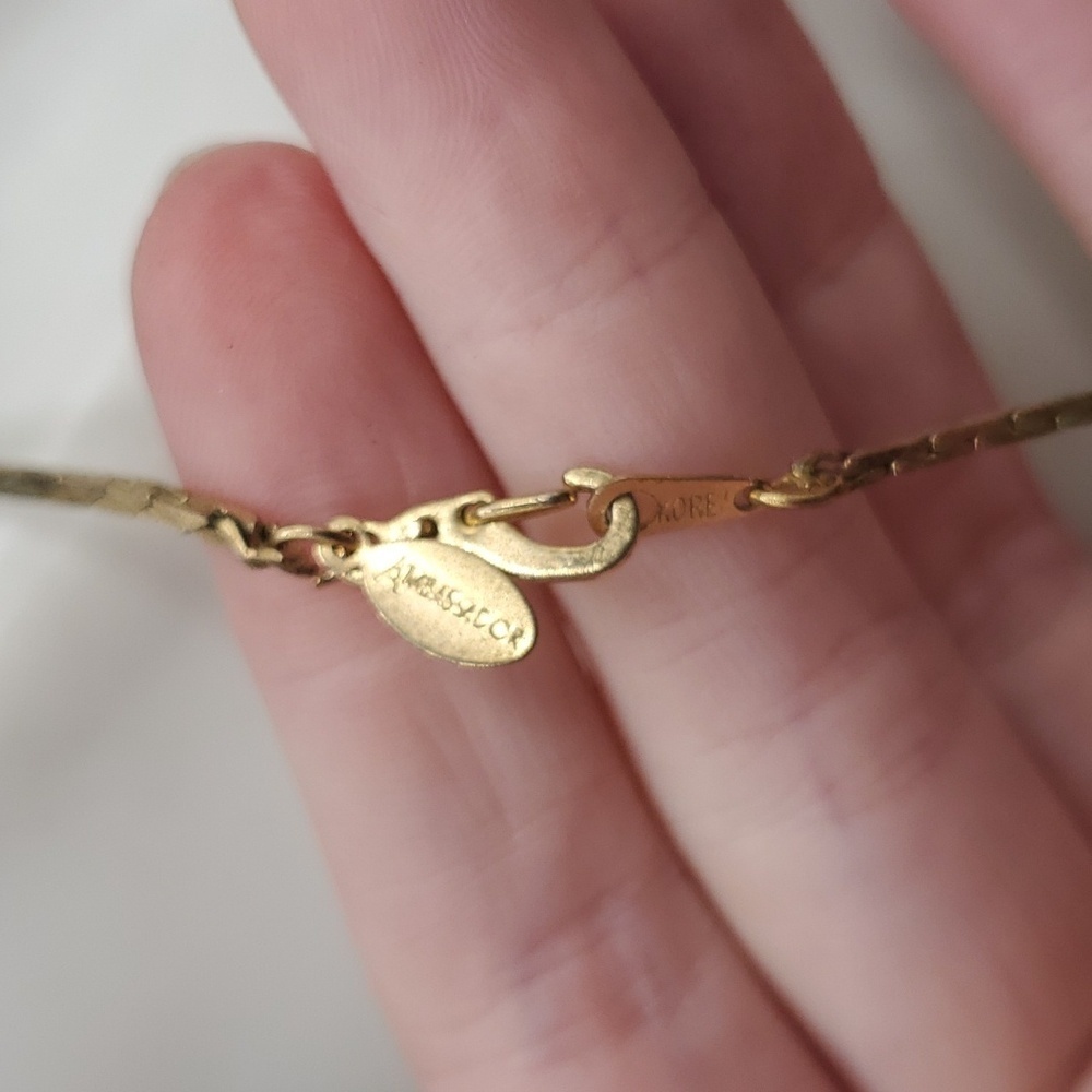 Ambassador necklace gold tone N3306 - Picture 3 of 3